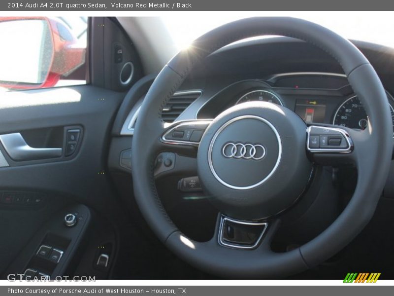 Volcano Red Metallic / Black 2014 Audi A4 2.0T quattro Sedan