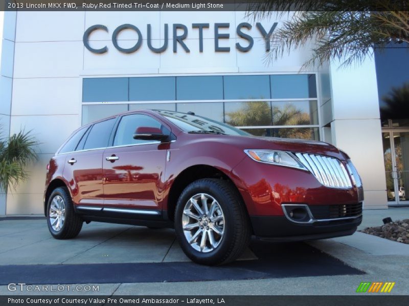 Ruby Red Tinted Tri-Coat / Medium Light Stone 2013 Lincoln MKX FWD