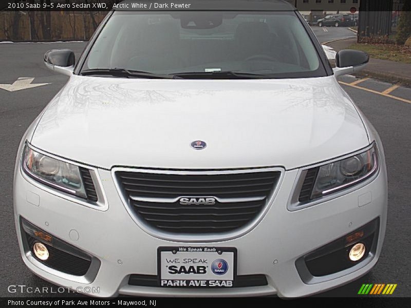 Arctic White / Dark Pewter 2010 Saab 9-5 Aero Sedan XWD