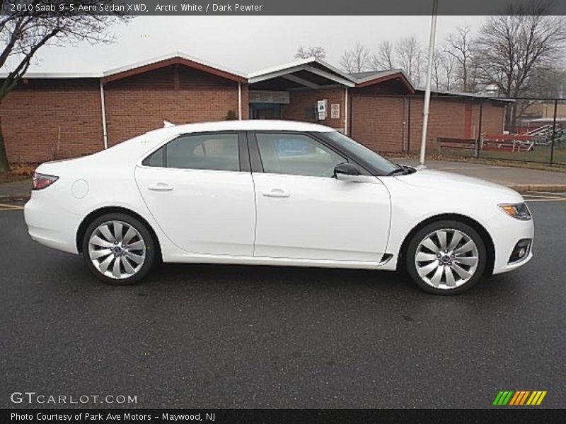 Arctic White / Dark Pewter 2010 Saab 9-5 Aero Sedan XWD