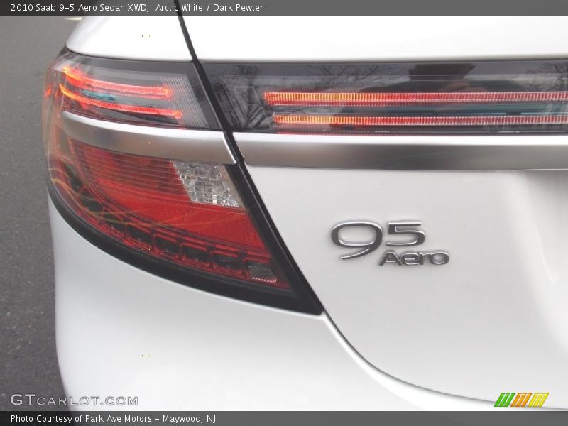 Arctic White / Dark Pewter 2010 Saab 9-5 Aero Sedan XWD