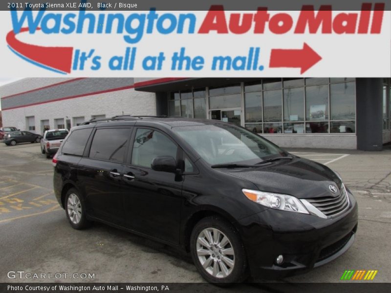 Black / Bisque 2011 Toyota Sienna XLE AWD