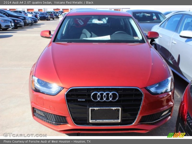 Volcano Red Metallic / Black 2014 Audi A4 2.0T quattro Sedan
