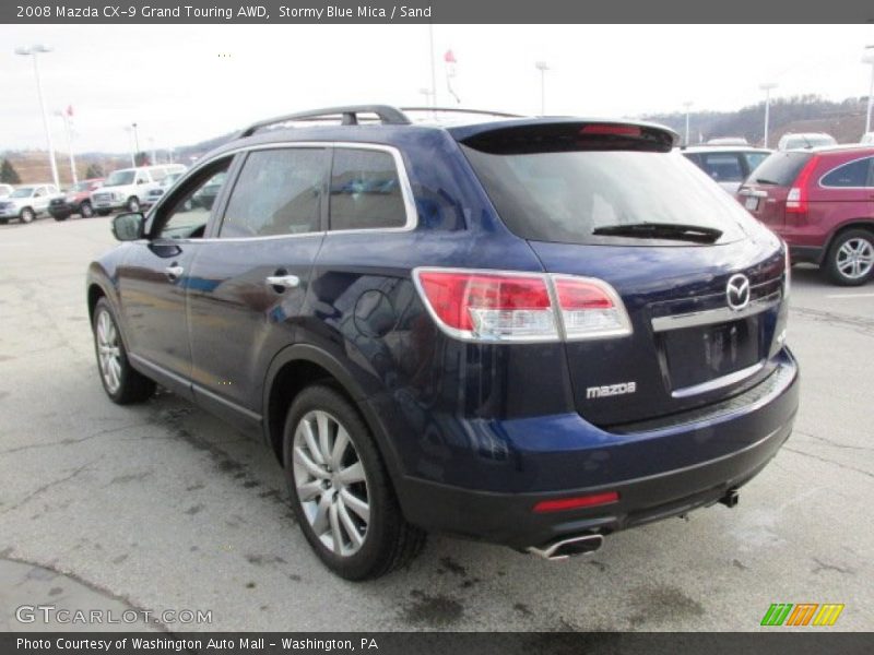 Stormy Blue Mica / Sand 2008 Mazda CX-9 Grand Touring AWD