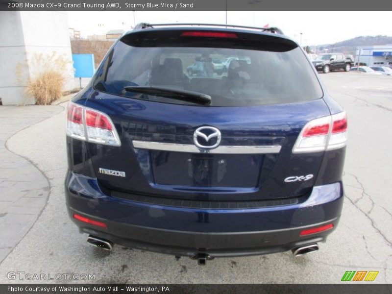 Stormy Blue Mica / Sand 2008 Mazda CX-9 Grand Touring AWD