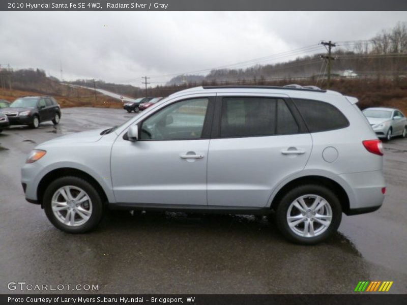 Radiant Silver / Gray 2010 Hyundai Santa Fe SE 4WD