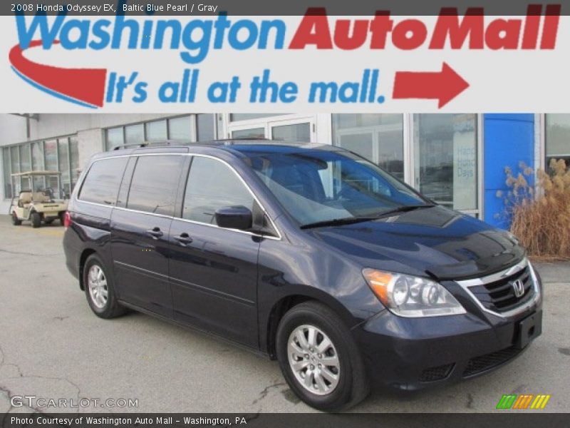 Baltic Blue Pearl / Gray 2008 Honda Odyssey EX