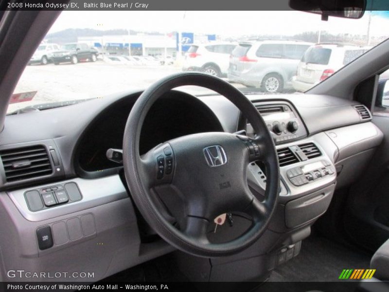 Baltic Blue Pearl / Gray 2008 Honda Odyssey EX