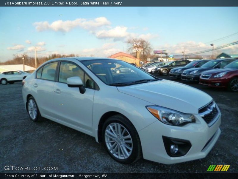 Satin White Pearl / Ivory 2014 Subaru Impreza 2.0i Limited 4 Door