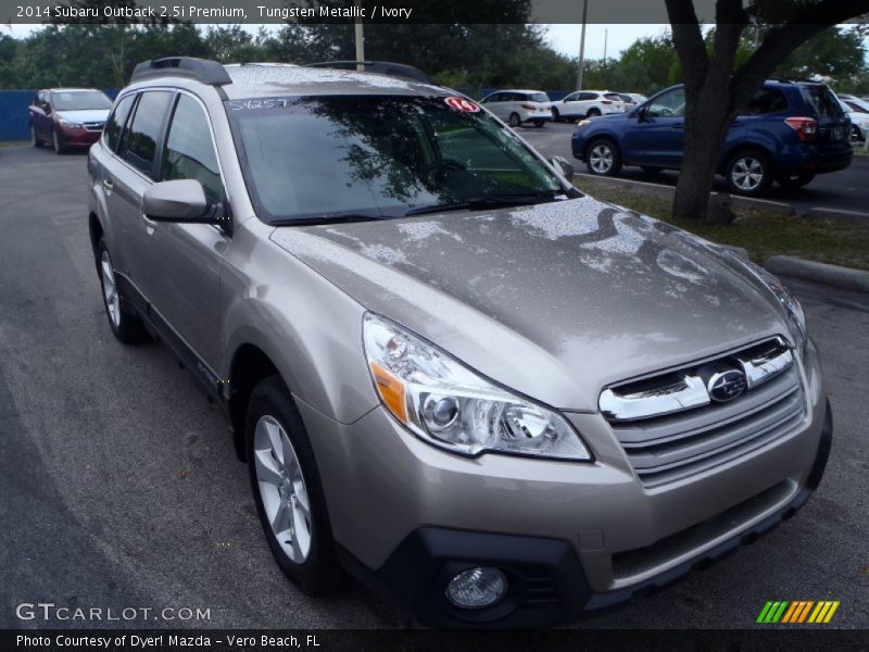 Tungsten Metallic / Ivory 2014 Subaru Outback 2.5i Premium