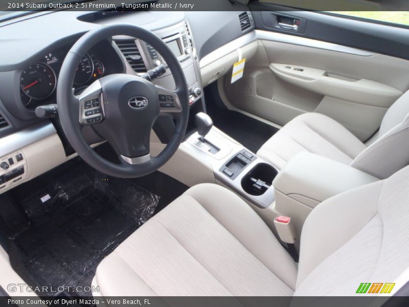 Tungsten Metallic / Ivory 2014 Subaru Outback 2.5i Premium
