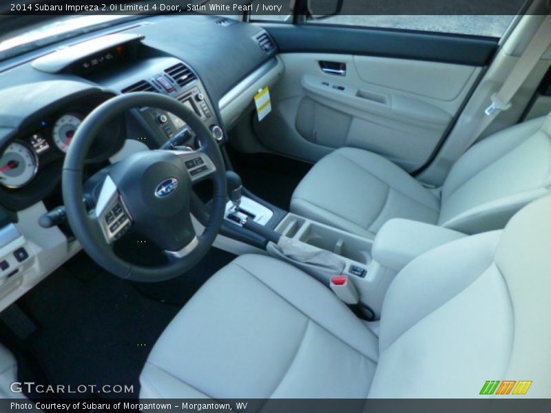 Satin White Pearl / Ivory 2014 Subaru Impreza 2.0i Limited 4 Door