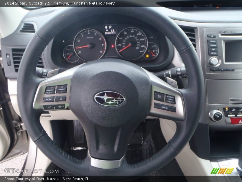 Tungsten Metallic / Ivory 2014 Subaru Outback 2.5i Premium