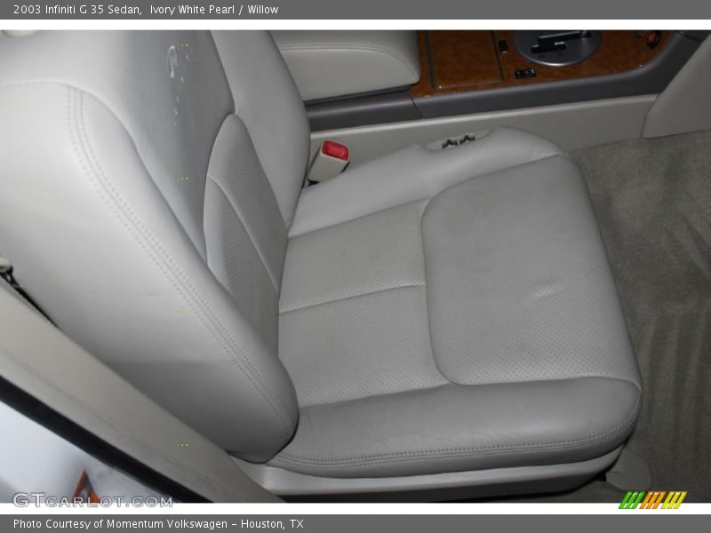 Ivory White Pearl / Willow 2003 Infiniti G 35 Sedan