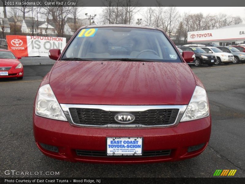 Claret Red / Gray 2011 Kia Sedona LX