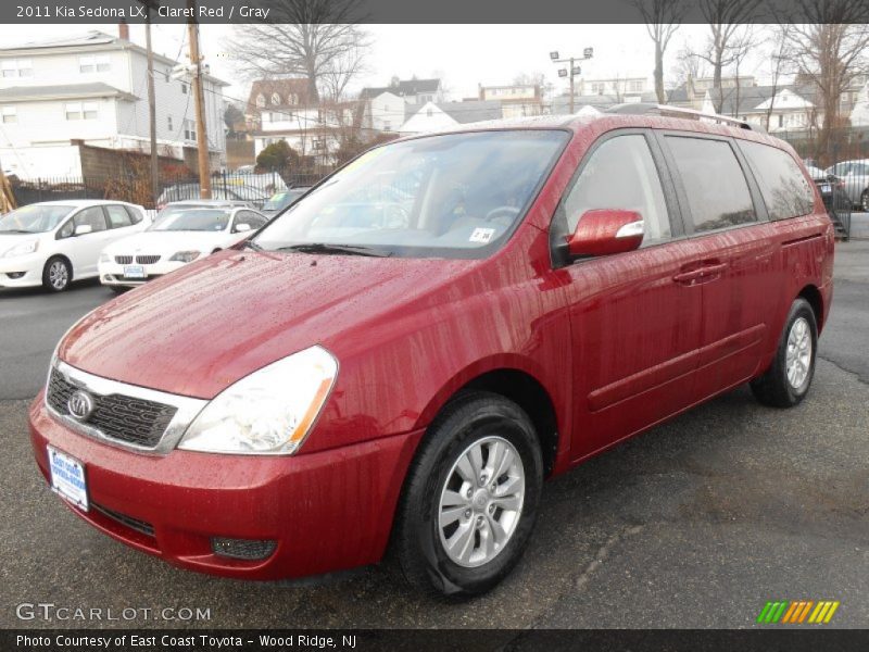 Claret Red / Gray 2011 Kia Sedona LX