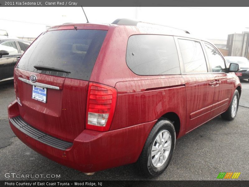 Claret Red / Gray 2011 Kia Sedona LX