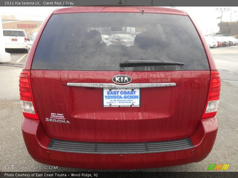 Claret Red / Gray 2011 Kia Sedona LX