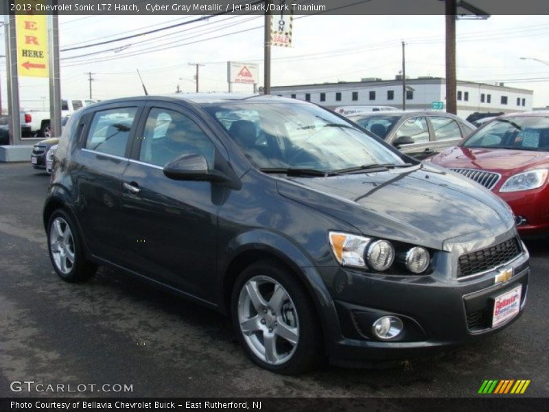 Cyber Gray Metallic / Jet Black/Dark Titanium 2013 Chevrolet Sonic LTZ Hatch