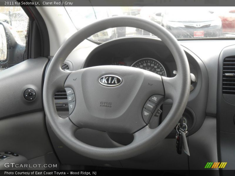 Claret Red / Gray 2011 Kia Sedona LX