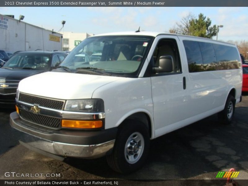 Summit White / Medium Pewter 2013 Chevrolet Express 3500 Extended Passenger Van