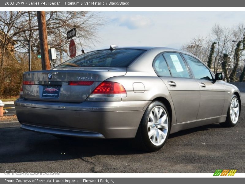 Titanium Silver Metallic / Black/Black 2003 BMW 7 Series 745i Sedan