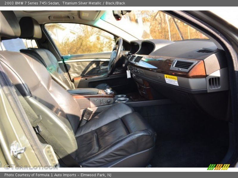 Titanium Silver Metallic / Black/Black 2003 BMW 7 Series 745i Sedan