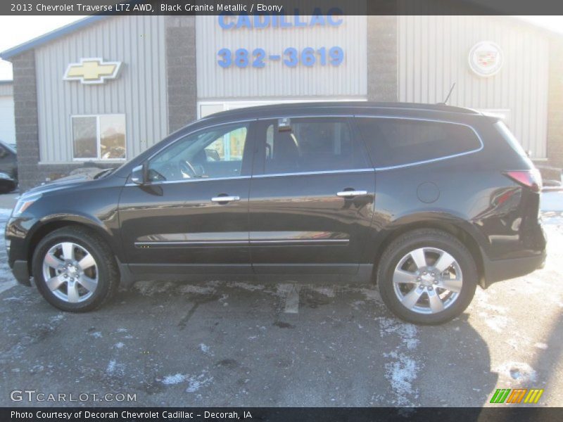 Black Granite Metallic / Ebony 2013 Chevrolet Traverse LTZ AWD