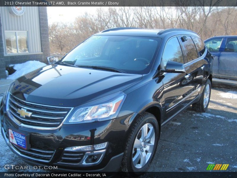 Black Granite Metallic / Ebony 2013 Chevrolet Traverse LTZ AWD