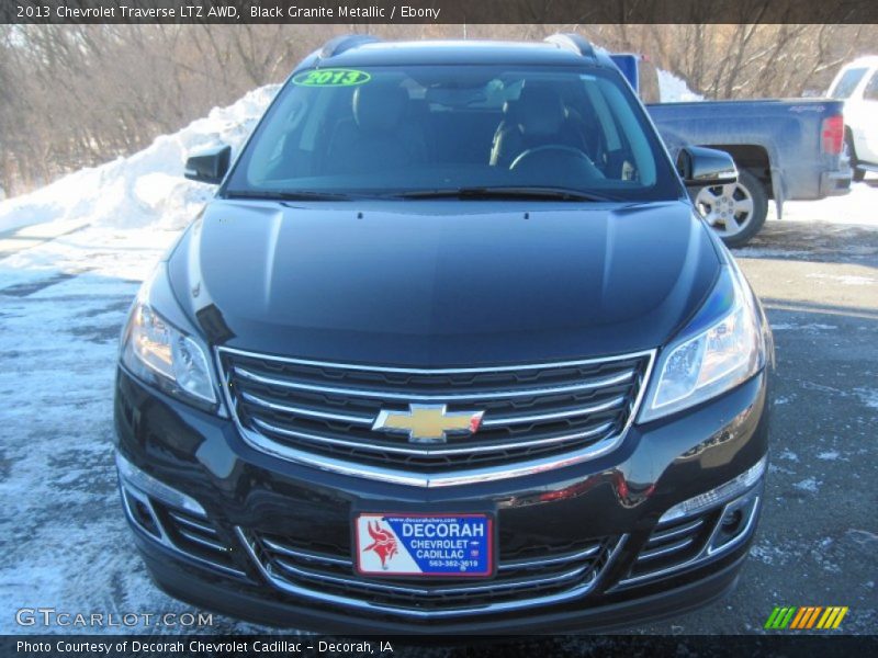 Black Granite Metallic / Ebony 2013 Chevrolet Traverse LTZ AWD