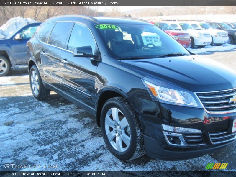 Black Granite Metallic / Ebony 2013 Chevrolet Traverse LTZ AWD