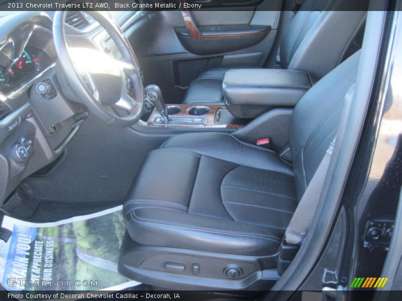 Black Granite Metallic / Ebony 2013 Chevrolet Traverse LTZ AWD