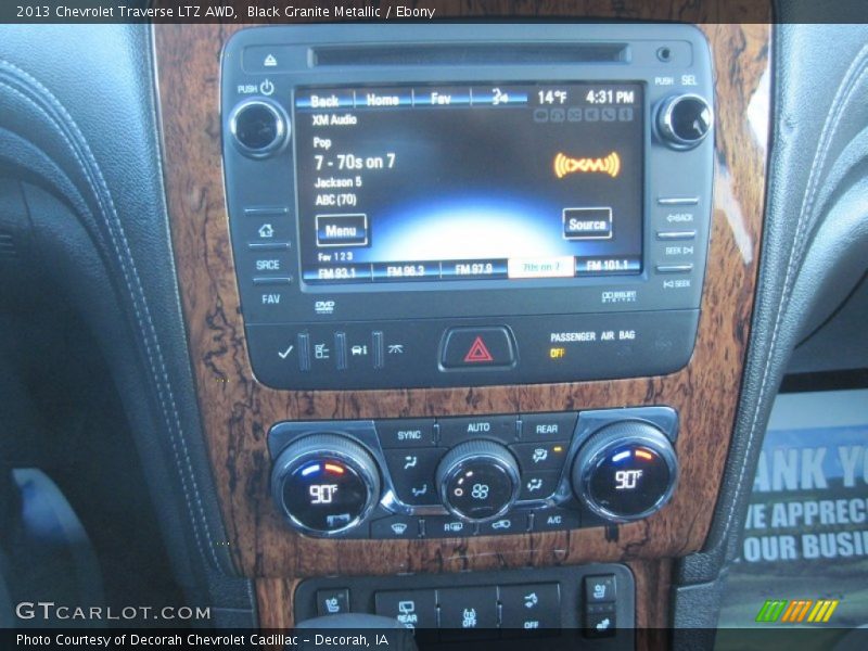 Black Granite Metallic / Ebony 2013 Chevrolet Traverse LTZ AWD