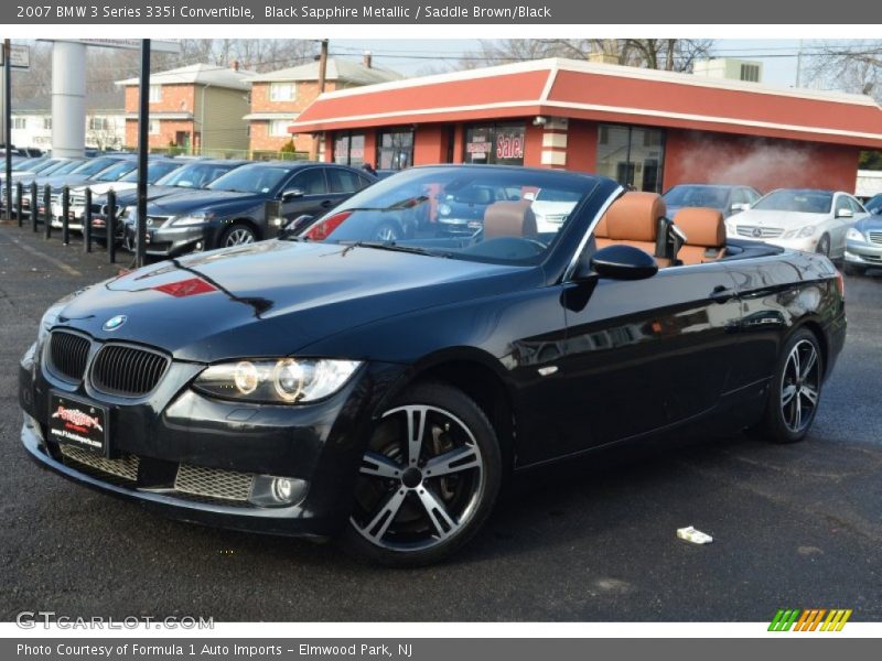 Black Sapphire Metallic / Saddle Brown/Black 2007 BMW 3 Series 335i Convertible