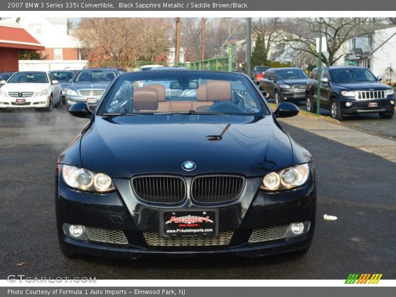 Black Sapphire Metallic / Saddle Brown/Black 2007 BMW 3 Series 335i Convertible