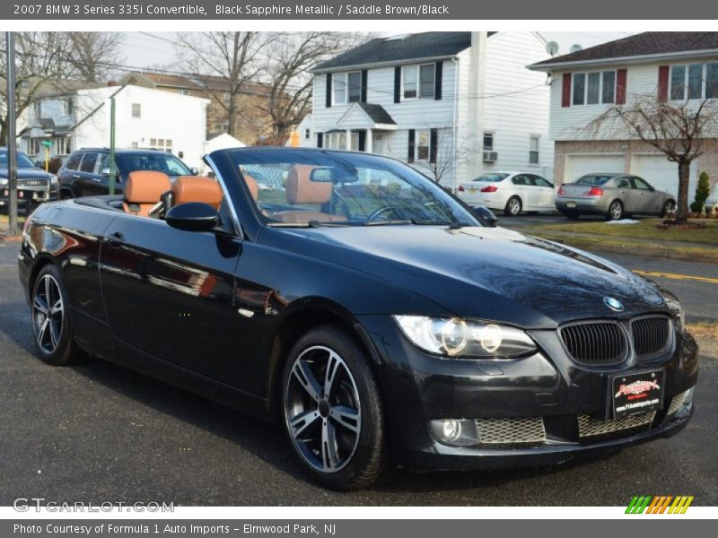 Black Sapphire Metallic / Saddle Brown/Black 2007 BMW 3 Series 335i Convertible
