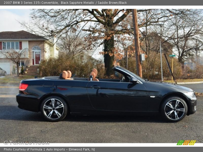 Black Sapphire Metallic / Saddle Brown/Black 2007 BMW 3 Series 335i Convertible