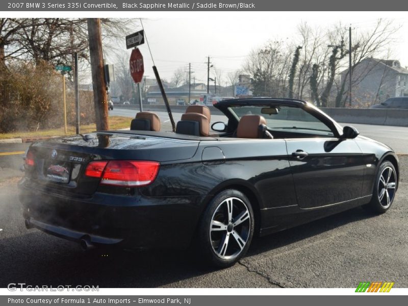 Black Sapphire Metallic / Saddle Brown/Black 2007 BMW 3 Series 335i Convertible