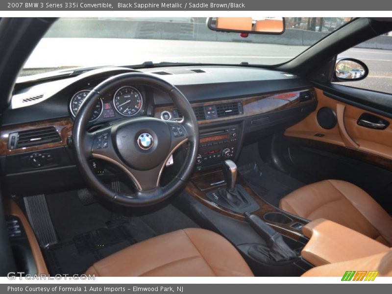 Black Sapphire Metallic / Saddle Brown/Black 2007 BMW 3 Series 335i Convertible