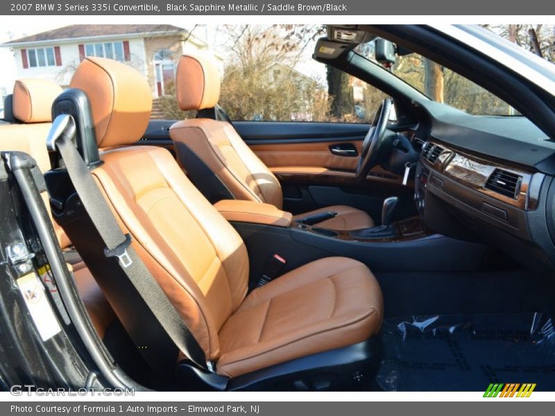 Black Sapphire Metallic / Saddle Brown/Black 2007 BMW 3 Series 335i Convertible