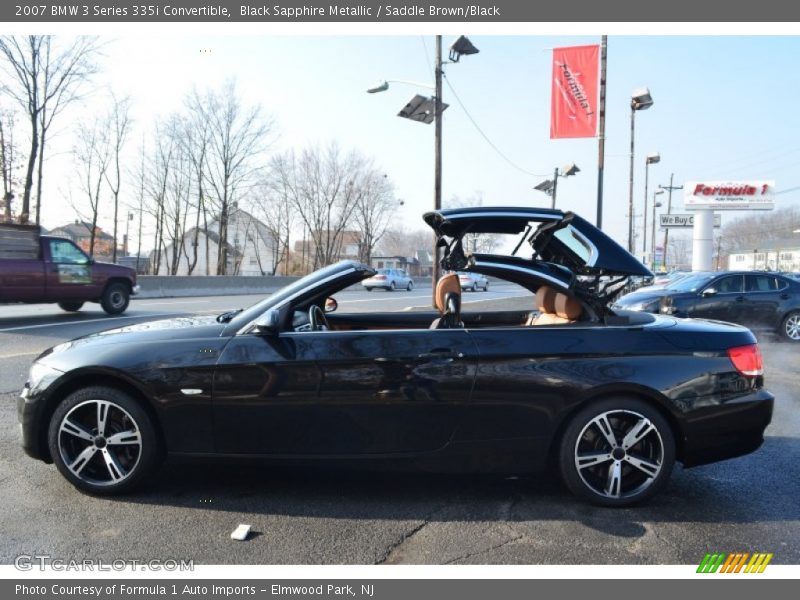 Black Sapphire Metallic / Saddle Brown/Black 2007 BMW 3 Series 335i Convertible