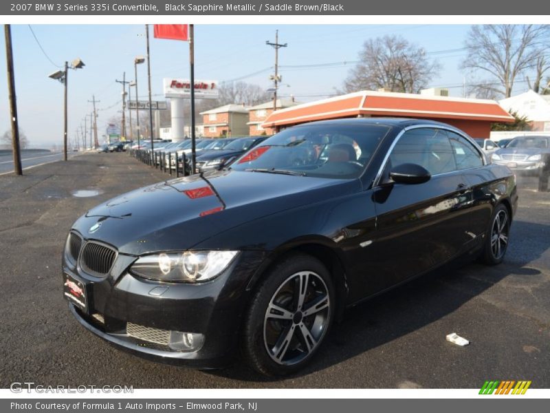 Black Sapphire Metallic / Saddle Brown/Black 2007 BMW 3 Series 335i Convertible