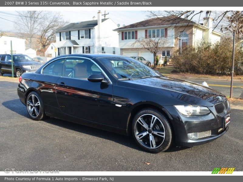 Black Sapphire Metallic / Saddle Brown/Black 2007 BMW 3 Series 335i Convertible