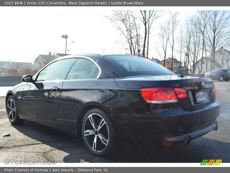 Black Sapphire Metallic / Saddle Brown/Black 2007 BMW 3 Series 335i Convertible
