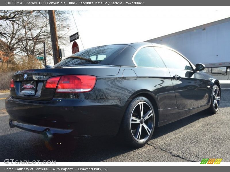 Black Sapphire Metallic / Saddle Brown/Black 2007 BMW 3 Series 335i Convertible