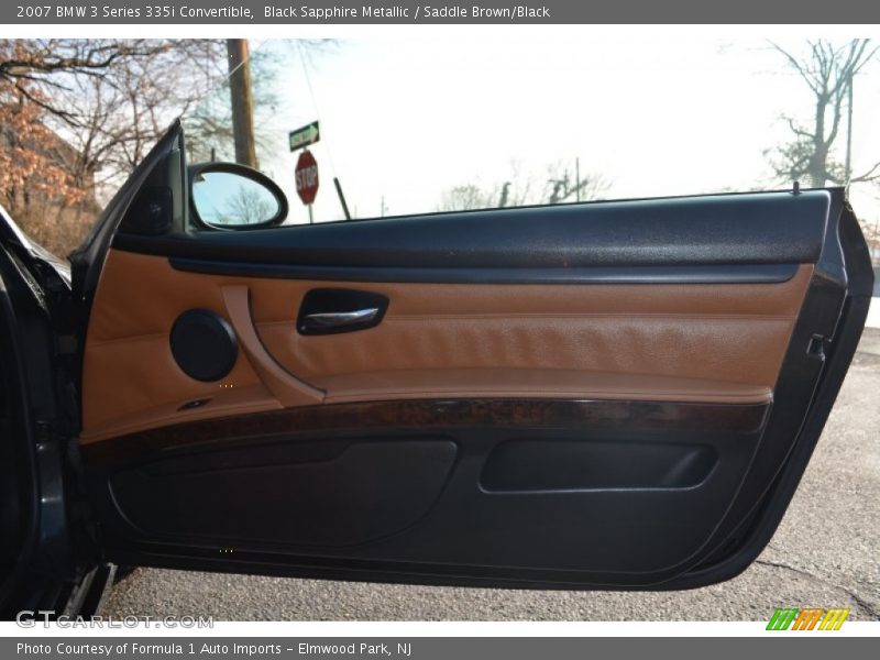 Black Sapphire Metallic / Saddle Brown/Black 2007 BMW 3 Series 335i Convertible