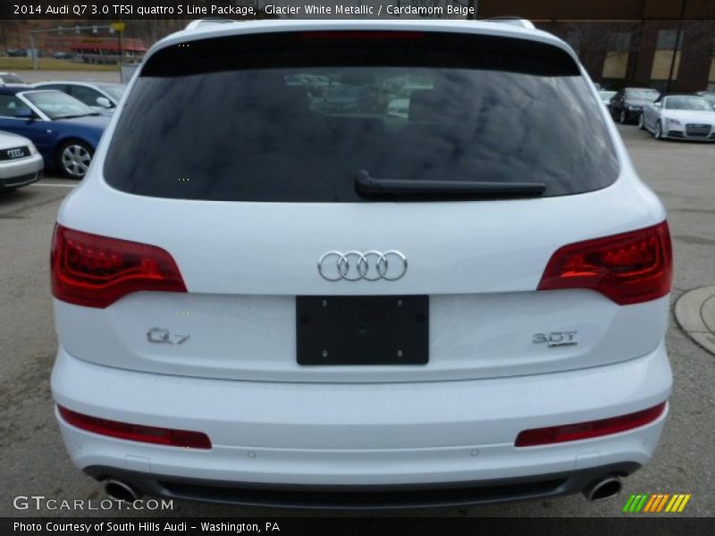 Glacier White Metallic / Cardamom Beige 2014 Audi Q7 3.0 TFSI quattro S Line Package
