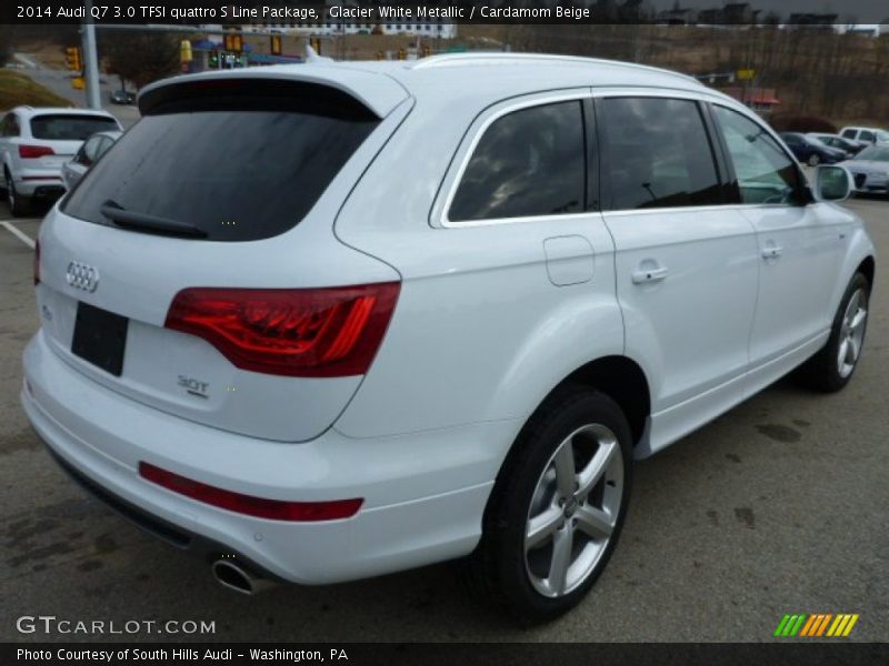 Glacier White Metallic / Cardamom Beige 2014 Audi Q7 3.0 TFSI quattro S Line Package