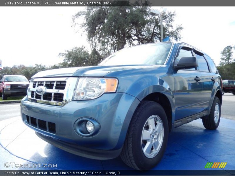 Steel Blue Metallic / Charcoal Black 2012 Ford Escape XLT V6