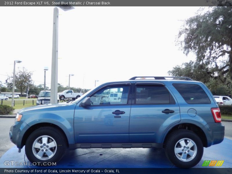 Steel Blue Metallic / Charcoal Black 2012 Ford Escape XLT V6